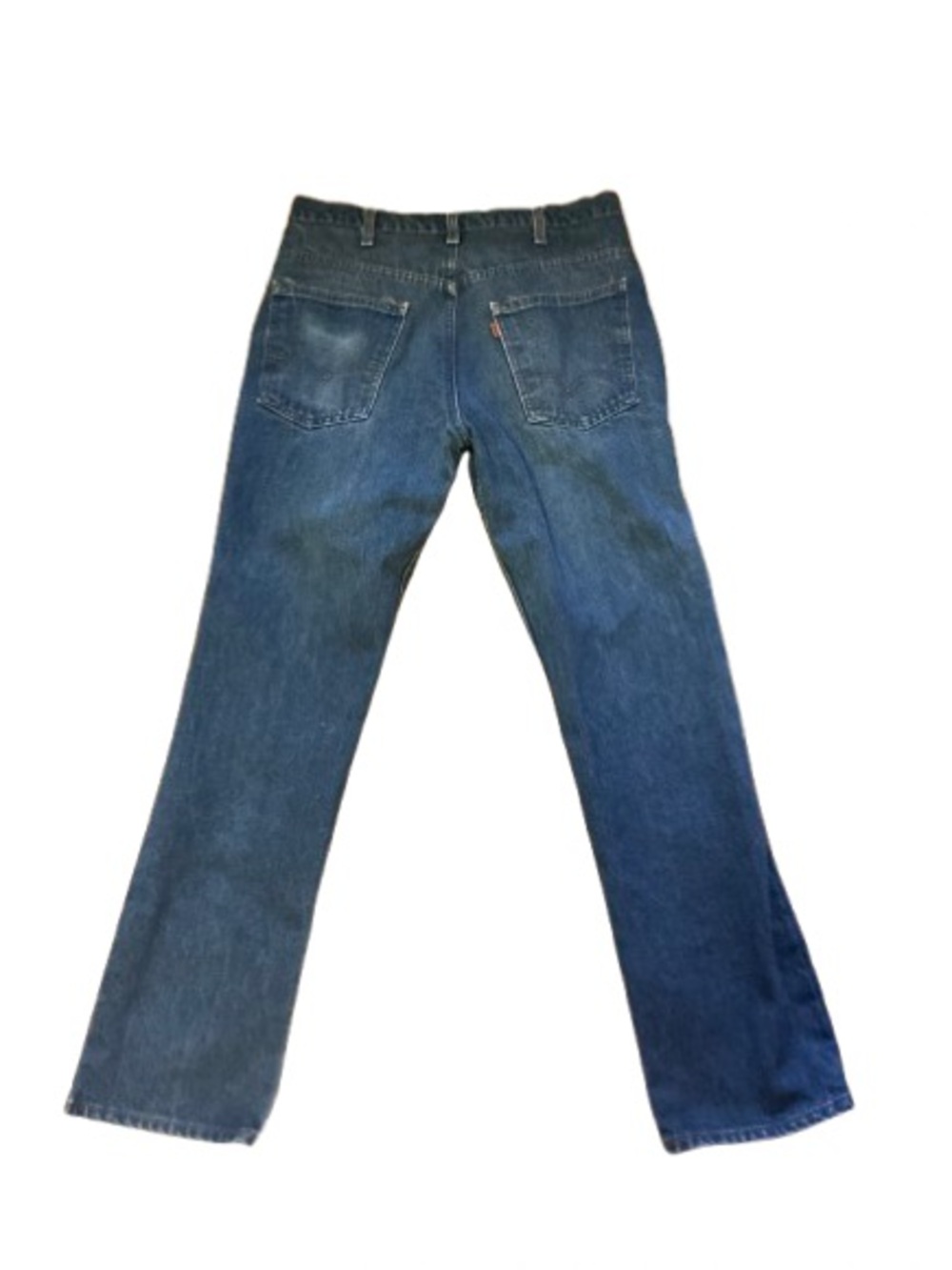 Vintage 70s Levi’s Orange Tab Bootcut Jeans 32x30 High Rise Blue Denim